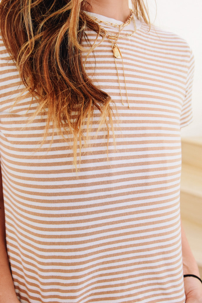 Oatmeal Stripe Tee