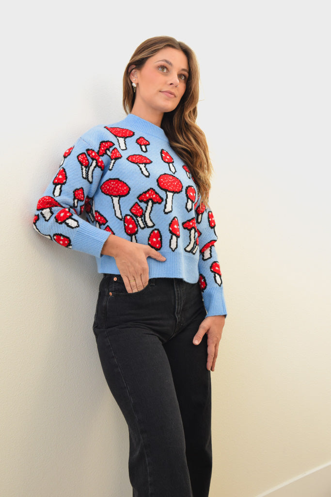 Mushroom Crop Sweater