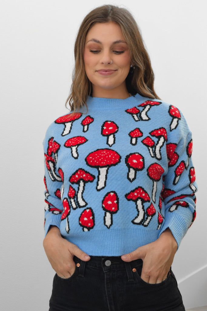 Mushroom Crop Sweater